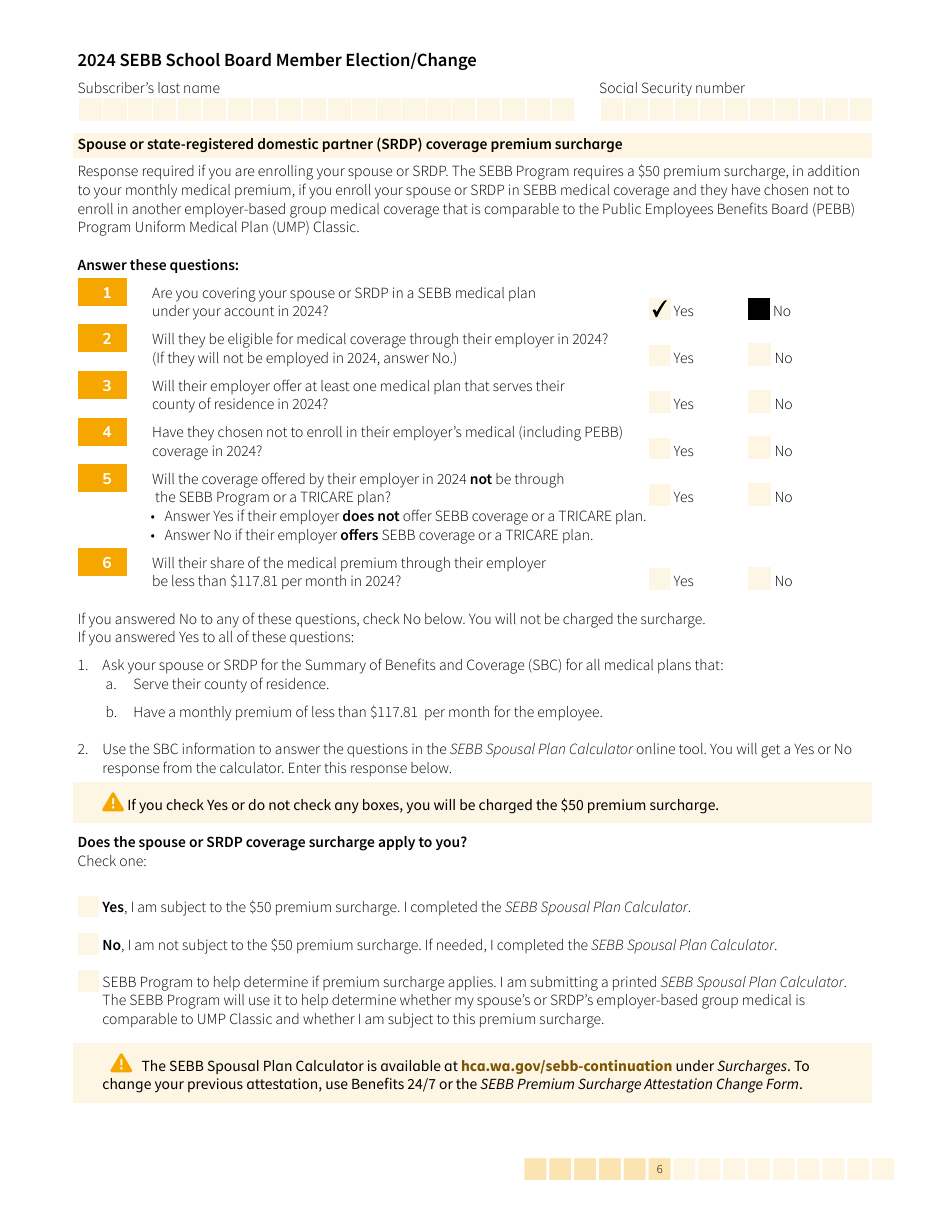 Form HCA20-0385 Sebb School Board Member Election / Change - Washington, Page 6