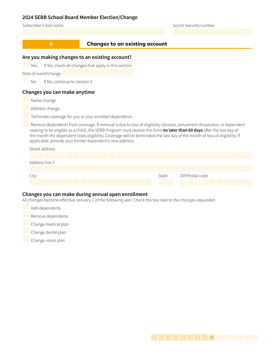 Form HCA20-0385 Sebb School Board Member Election / Change - Washington, Page 9