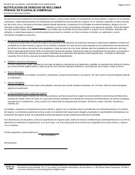 Formulario DOT RW07-30SP Notificacion De Derecho De Reclamar Perdida De Plusvalia Comercial - California (Spanish), Page 2