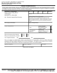 Document preview: Form DOT RW10-06 Relocation Assistance Appeal - California