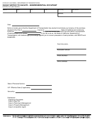 Document preview: Form DOT RW10-21 90-day Notice to Vacate - Nonresidential Occupant - California