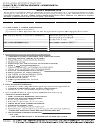 Form DOT RW10-30 Claim for Relocation Assistance - Nonresidential - California