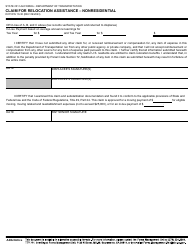 Form DOT RW10-30 Claim for Relocation Assistance - Nonresidential - California, Page 2