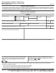 Form DOT RW11-06 Non-residential Rental Application - California
