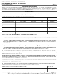Form DOT RW11-06 Non-residential Rental Application - California, Page 3