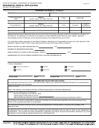 Form DOT RW11-05 Residential Rental Application - California, Page 3