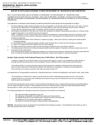 Form DOT RW11-05 Residential Rental Application - California, Page 4