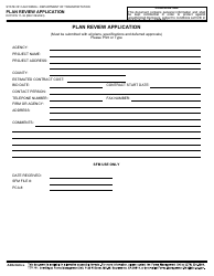 Document preview: Form DOT RW11-32 Plan Review Application - California