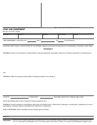 Document preview: Form DOT RW13-01 Joint Use Agreement - California