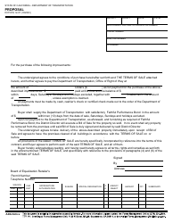 Document preview: Form DOT RW12-07 Proposal - California