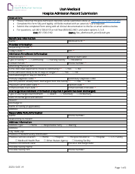 Hospice Admission Record Submission - Utah