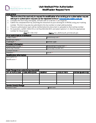 Document preview: Utah Medicaid Prior Authorization Modification Request Form - Utah