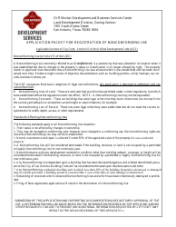 Document preview: Application to Register a Nonconforming Use - City of San Antonio, Texas