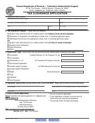 Form ADOR10523 Tax Clearance Application - Arizona, Page 2