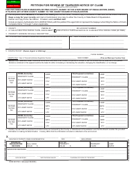 Document preview: Form DOR82179C-1 Petition for Review of Taxpayer Notice of Claim - Arizona