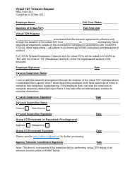 Document preview: HRO Form 304 Virtual TDY Telework Request - Wyoming