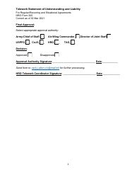 HRO Form 305 Telework Statement of Understanding and Liability for Regular/Recurring and Situational Agreements - Wyoming, Page 2