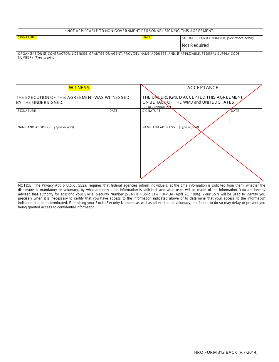 HRO Form 312 Employment Interview Nondisclosure Agreement - Wyoming, Page 2