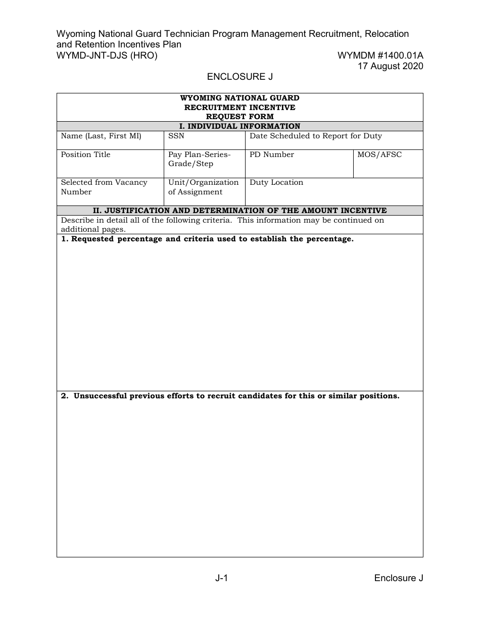 Form WYMD-JNT-DJS (HRO) Technician Program Management Recruitment, Relocation and Retention Incentive Plan - Wyoming, Page 27