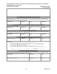 Form WYMD-JNT-DJS (HRO) Technician Program Management Recruitment, Relocation and Retention Incentive Plan - Wyoming, Page 29
