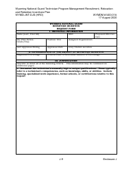 Form WYMD-JNT-DJS (HRO) Technician Program Management Recruitment, Relocation and Retention Incentive Plan - Wyoming, Page 35