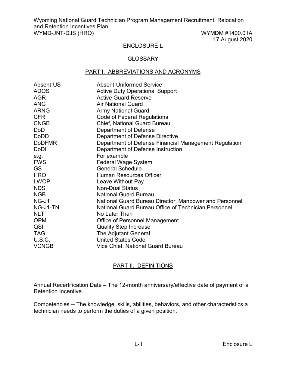 Form WYMD-JNT-DJS (HRO) Technician Program Management Recruitment, Relocation and Retention Incentive Plan - Wyoming, Page 46