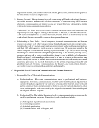 Acknowledgment of Electronic Communications and Internet Access Policy - Arizona, Page 2