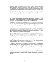 Acknowledgment of Electronic Communications and Internet Access Policy - Arizona, Page 4