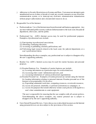 Acknowledgment of Electronic Communications and Internet Access Policy - Arizona, Page 5