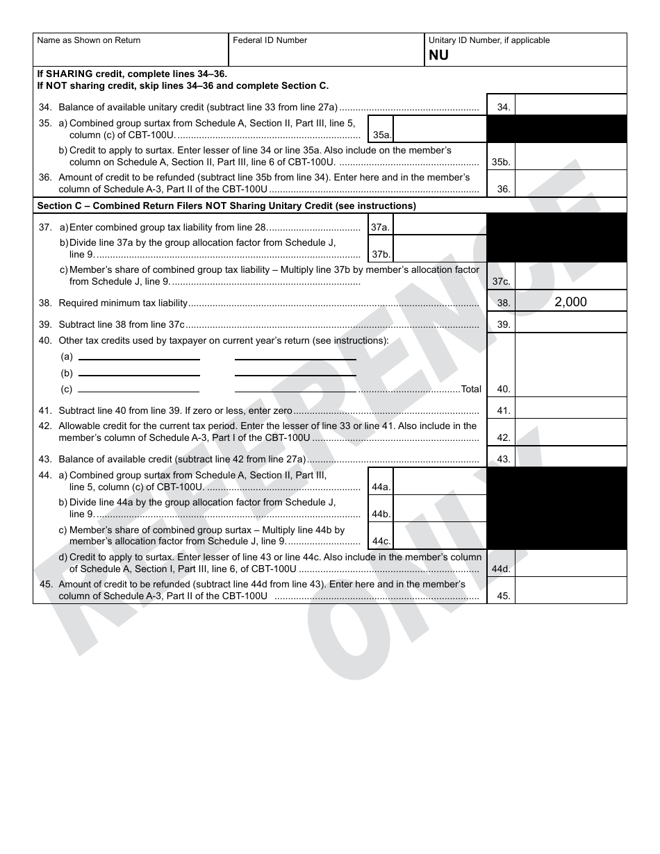 Form 329 Pass-Through Business Alternative Income Tax Credit - New Jersey, Page 3