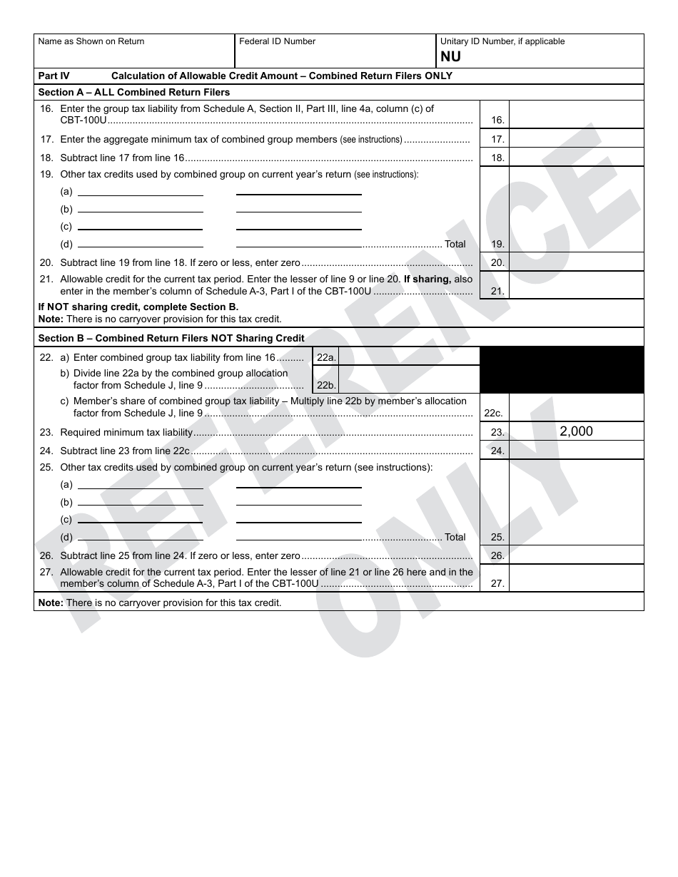 Form 331 Tax Credit for Employer of Organ / Bone Marrow Donor - New Jersey, Page 2