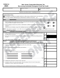 Form 334 New Jersey Innovation Evergreen Fund Tax Credit - New Jersey