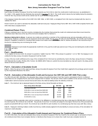 Form 334 New Jersey Innovation Evergreen Fund Tax Credit - New Jersey, Page 3