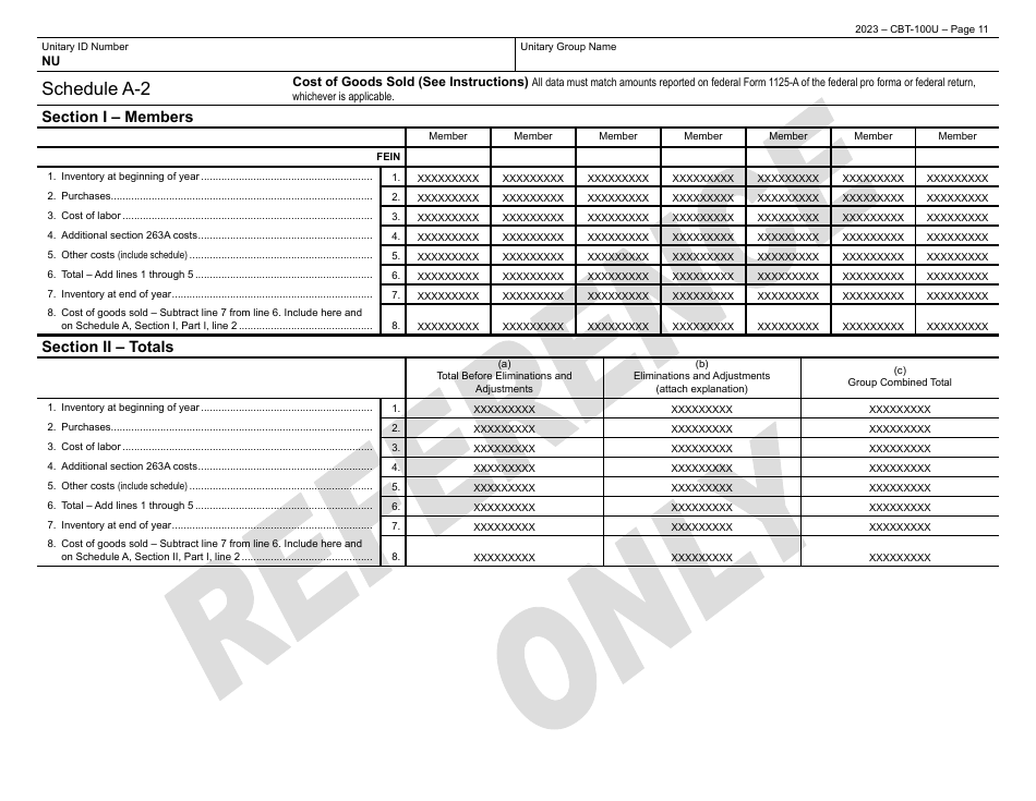Form CBT-100U New Jersey Corporation Business Tax Unitary Return - New Jersey, Page 12