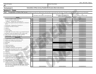 Form CBT-100U New Jersey Corporation Business Tax Unitary Return - New Jersey, Page 9