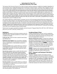 Form 313 Economic Recovery Tax Credit - New Jersey, Page 3
