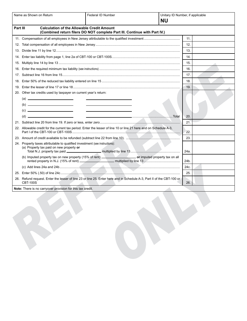 Form 304 New Jobs Investment Tax Credit - New Jersey, Page 2
