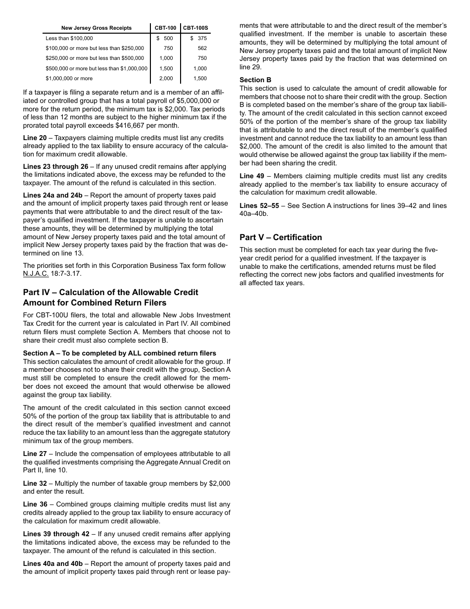 Form 304 New Jobs Investment Tax Credit - New Jersey, Page 7