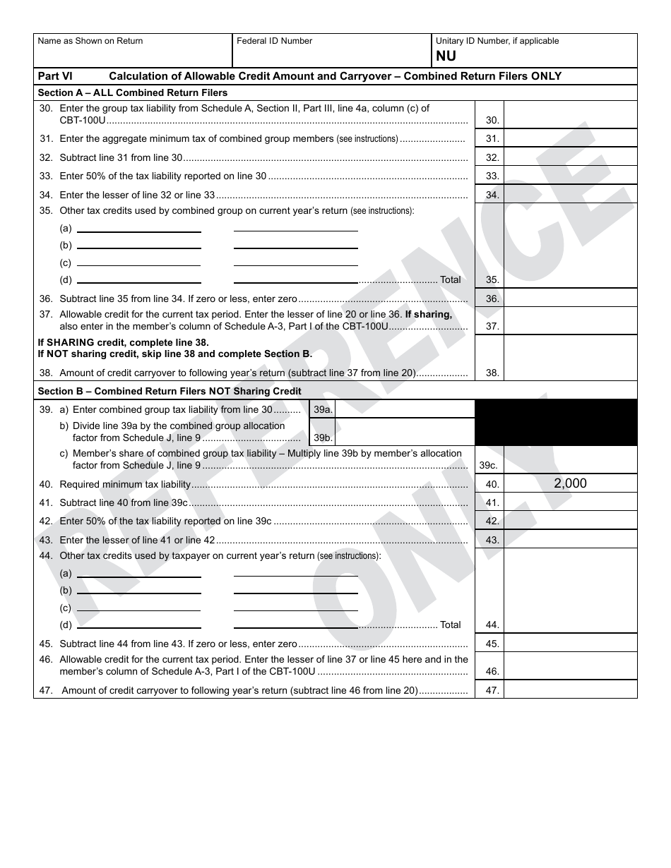 Form 305 Manufacturing Equipment and Employment Investment Tax Credit - New Jersey, Page 3