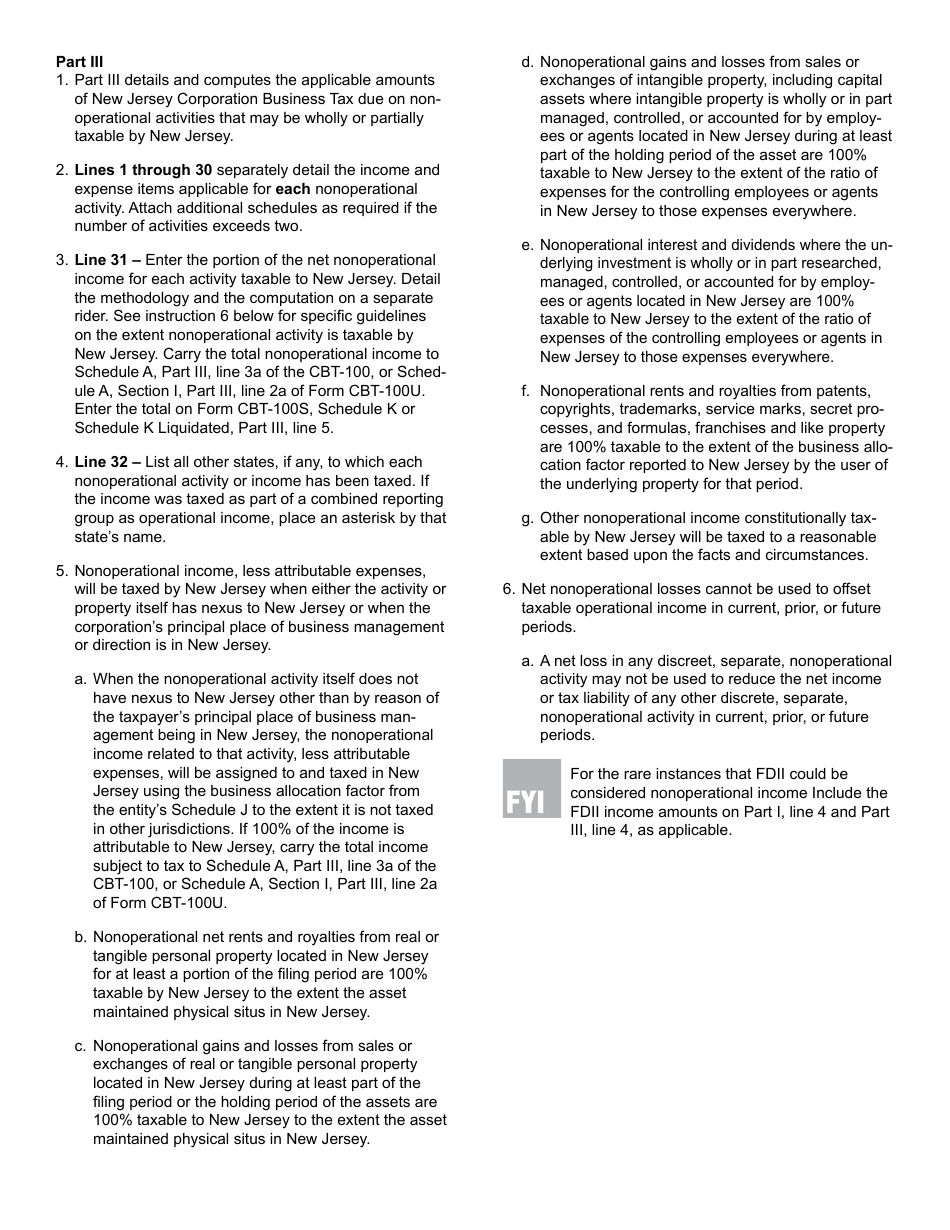 Schedule O Nonoperational Activity - New Jersey, Page 7