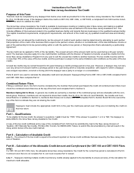 Form 320 Grow New Jersey Assistance Tax Credit - New Jersey, Page 3