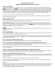 Form 311 Neighborhood Revitalization State Tax Credit - New Jersey, Page 3