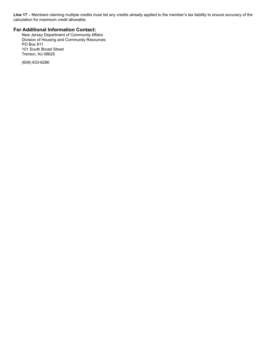 Form 311 Neighborhood Revitalization State Tax Credit - New Jersey, Page 4
