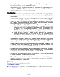 Form EQP2269 Application for State of Michigan Bottled Water Source Approval - Michigan, Page 4