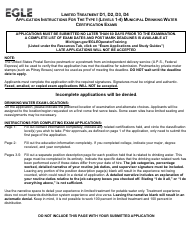 Document preview: Form EQP3422A Application for Limited Treatment Certification - Michigan