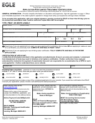 Form EQP3422A Application for Limited Treatment Certification - Michigan, Page 3