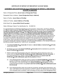 Form EQP4507 Part 201 Certificate of Deposit or Time Deposit Account Model - Michigan, Page 3