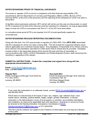 Form EQP1511 Underground Storage Tank Cleanup Fund Claim Submittal Form - Michigan, Page 3