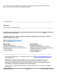 Form EQP1516 Competitive Bid Summary Form - Michigan, Page 2