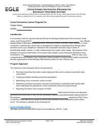 Document preview: Form EQP2268 Cross Connection Control Program for Secondary Treatment Systems - Michigan